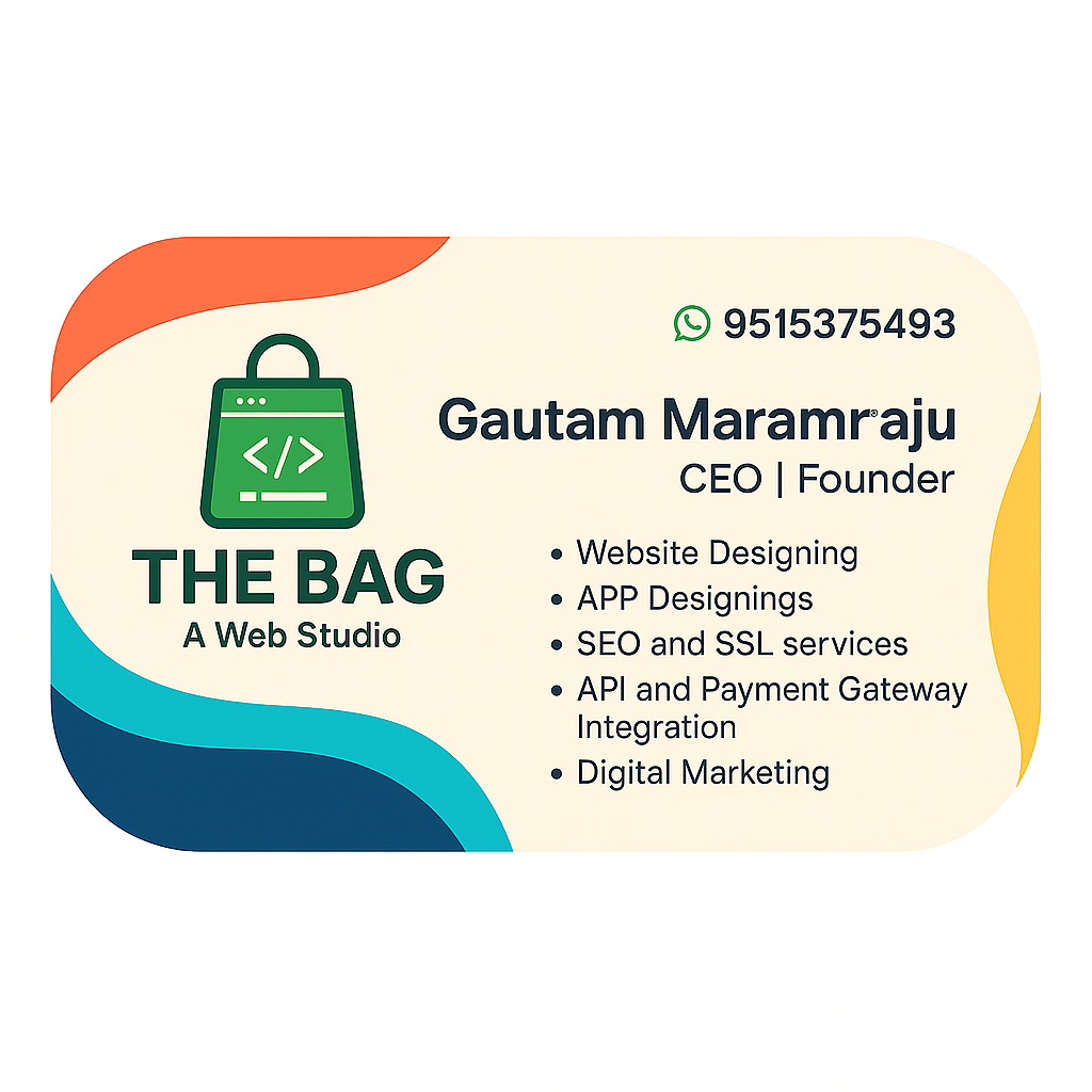 The BAG Web Studio - Gautam Maramraju